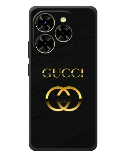 Чехол для Blackview Shark 9 с картинкой «Золотой логотип Gucci»