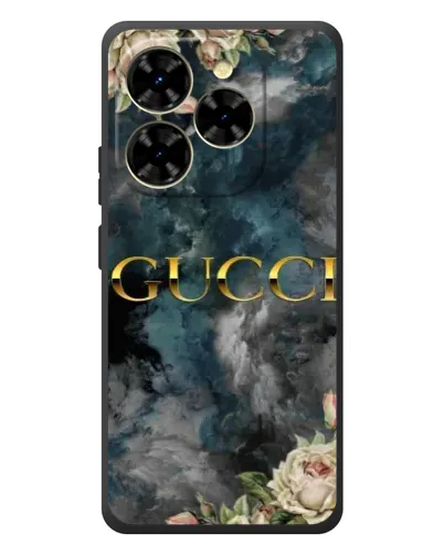Чехол для Blackview Shark 9 с картинкой «Абстрактные цветы Gucci»