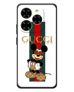 Чехол для Blackview Shark 9 с картинкой «Микки Маус Gucci — полосы»