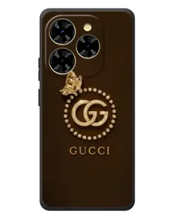 Чехол для Blackview Shark 9 с картинкой «Gucci — золотая бабочка»