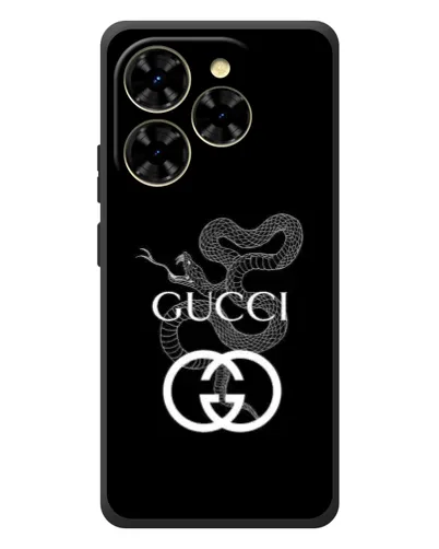 Чехол для Blackview Shark 9 с картинкой «Gucci — серебряная змея»