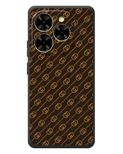 Чехол для Blackview Shark 9 с картинкой «Gucci — золотые диагонали»
