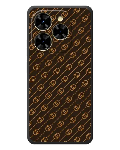 Чехол для Blackview Shark 9 с картинкой «Gucci — золотые диагонали»