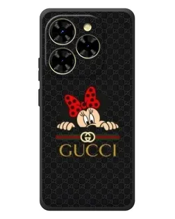 Чехол для Blackview Shark 9 с картинкой «Минни Маус Gucci — черный»