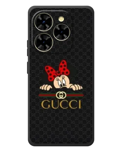 Чехол для Blackview Shark 9 с картинкой «Минни Маус Gucci — черный»