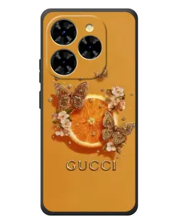 Чохол для Blackview Shark 9 з картинкою «Gucci — золоті метелики»