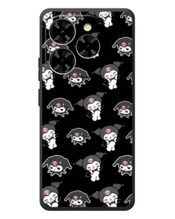 Чехол для Blackview Shark 9 с картинкой «Черный паттерн Kuromi»