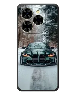 Чехол для Blackview Shark 9 с картинкой «BMW в зимнем лесу»