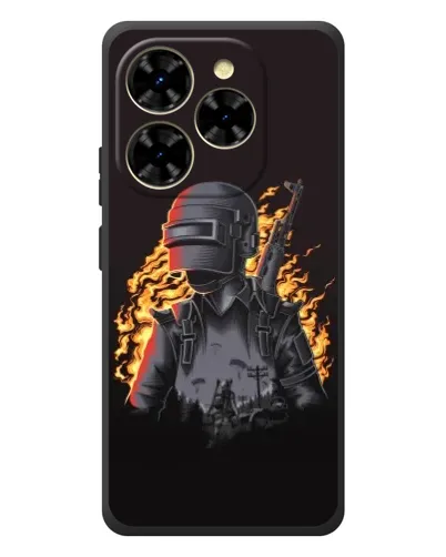 Чехол для Blackview Shark 9 с картинкой «PUBG — огненный силуэт» Чехол для Blackview Shark 9 с картинкой «PUBG — огненный силуэт»