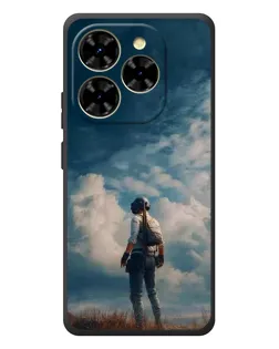 Чехол для Blackview Shark 9 с картинкой «Герой PUBG на скале»