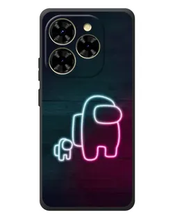 Чехол для Blackview Shark 9 с картинкой «Among Us неон-арт»