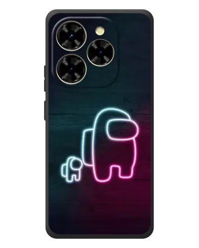 Чехол для Blackview Shark 9 с картинкой «Among Us неон-арт»