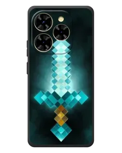 Чехол для Blackview Shark 9 с картинкой «Алмазный меч неон»
