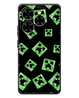 Чехол для Blackview Shark 9 с картинкой «Паттерн с криперами»