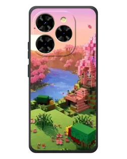 Чехол для Blackview Shark 9 с картинкой «Розовое дерево Minecraft»
