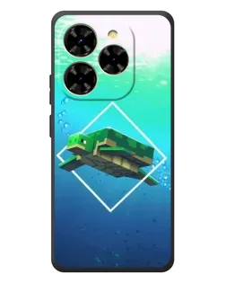Чехол для Blackview Shark 9 с картинкой «Черепаха Minecraft»