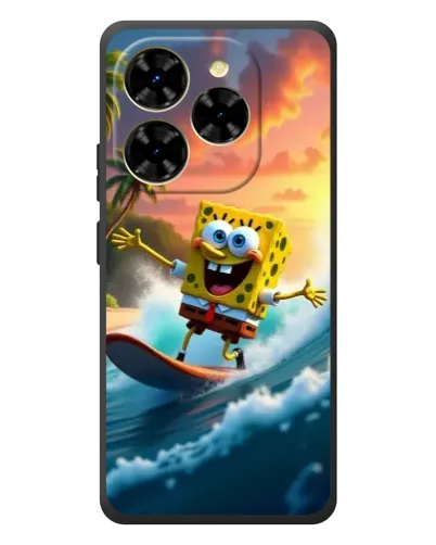 Чехол для Blackview Shark 9 с картинкой «Губка Боб серфингист»