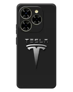 Чехол для Blackview Shark 9 с картинкой «Стальной логотип Tesla»