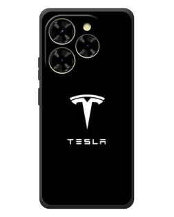 Чехол для Blackview Shark 9 с картинкой «Tesla White Logo»