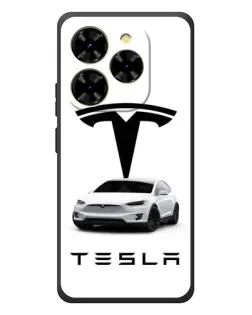 Чехол для Blackview Shark 9 с картинкой «Tesla White Style»