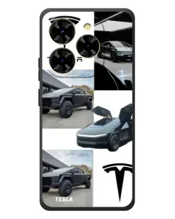 Чехол для Blackview Shark 9 с картинкой «Коллаж Cybertruck Tesla»