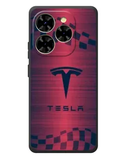 Чехол для Blackview Shark 9 с картинкой «Тесла красный карбон»