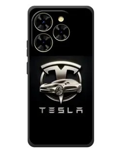 Чехол для Blackview Shark 9 с картинкой «Tesla — серебристое авто»