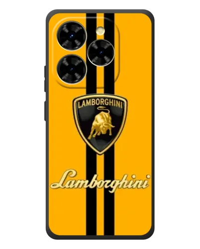 Чехол для Blackview Shark 9 с картинкой «Lamborghini Stripe желтый»