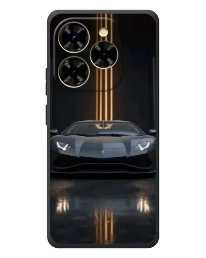 Чехол для Blackview Shark 9 с картинкой «Lamborghini золотые линии»