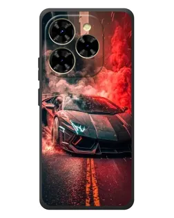 Чехол для Blackview Shark 9 с картинкой «Lamborghini красный дым»