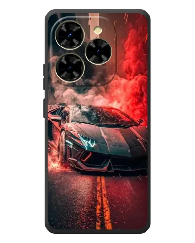 Чехол для Blackview Shark 9 с картинкой «Lamborghini красный дым»