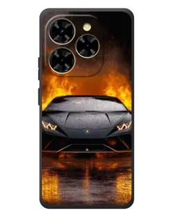 Чехол для Blackview Shark 9 с картинкой «Lamborghini в огне»