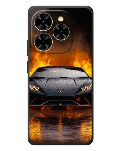 Чехол для Blackview Shark 9 с картинкой «Lamborghini в огне»