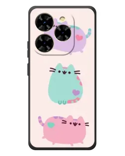 Чехол для Blackview Shark 9 с картинкой «Pusheen трио»