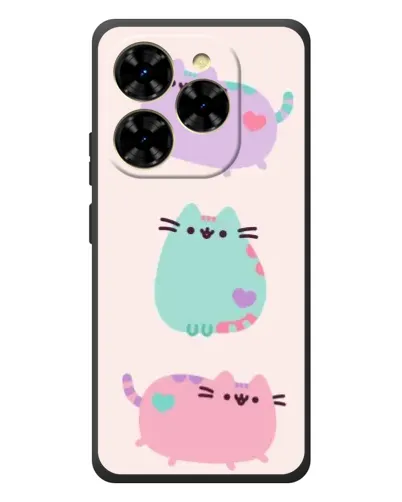 Чехол для Blackview Shark 9 с картинкой «Pusheen трио»