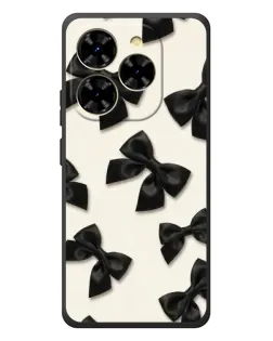 Чехол для Blackview Shark 9 с картинкой «Черные бантики»