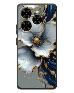 Чохол для Blackview Shark 9 з картинкою «Біла квітка та золотий флюїд»