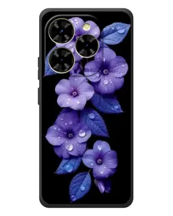 Чохол для Blackview Shark 9 з картинкою «Фіолетові квіти з росою»