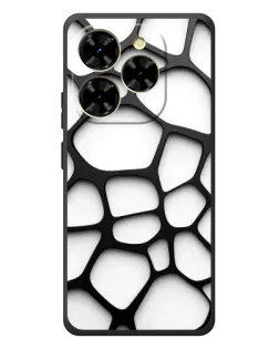 Чохол для Blackview Shark 9 з картинкою «Біла об'ємна сітка»