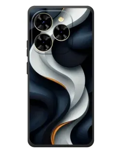 Чохол для Blackview Shark 9 з картинкою «Об'ємні чорно-білі стрічки»