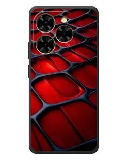 Чехол для Blackview Shark 9 с картинкой «Красная глянцевая сетка»
