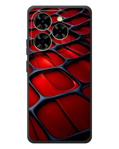 Чехол для Blackview Shark 9 с картинкой «Красная глянцевая сетка»