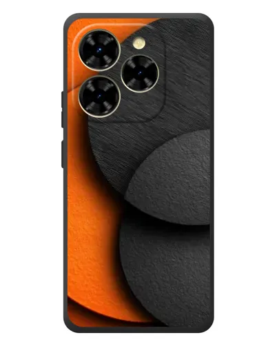 Чехол для Blackview Shark 9 с картинкой «Геометрия оранжевых кругов»