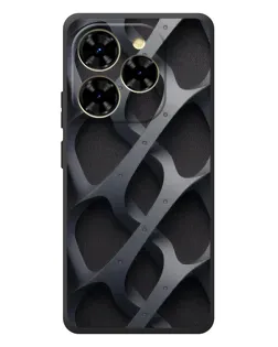 Чехол для Blackview Shark 9 с картинкой «Объемное серое плетение»