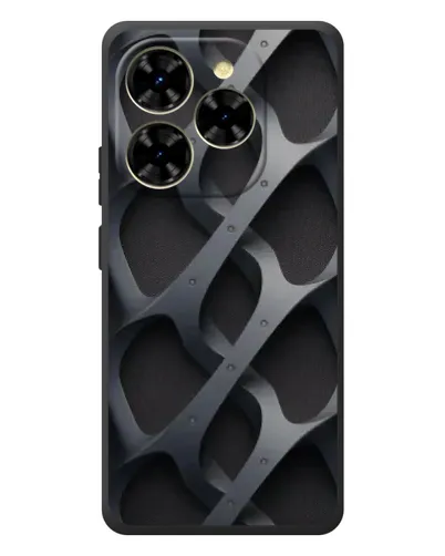 Чехол для Blackview Shark 9 с картинкой «Объемное серое плетение»