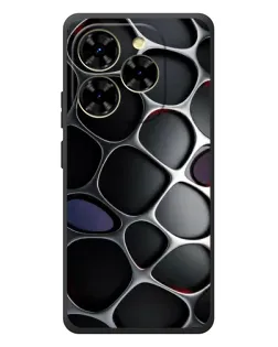 Чехол для Blackview Shark 9 с картинкой «Объемная темная решетка»