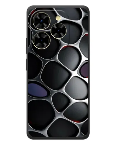 Чехол для Blackview Shark 9 с картинкой «Объемная темная решетка»