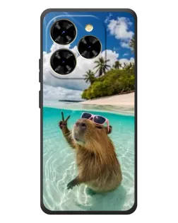 Чехол для Blackview Shark 9 с картинкой «Капибара на море»