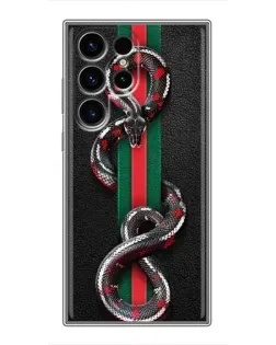 Чехол для Blackview Wave 10 с картинкой «Gucci — змея на полосе»