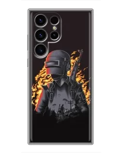 Чохол для Blackview Wave 10 з картинкою «PUBG — вогняний силует»